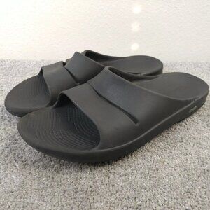 Oofos Ooahh Slides Recovery Sport Sandals Mens 12 Shoes Black Slip On Comfort